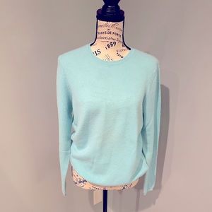 Charter Club 2ply cashmere sweater in turquoise blue